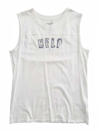 2006 Sleeveless Help Embroidery Tank Top