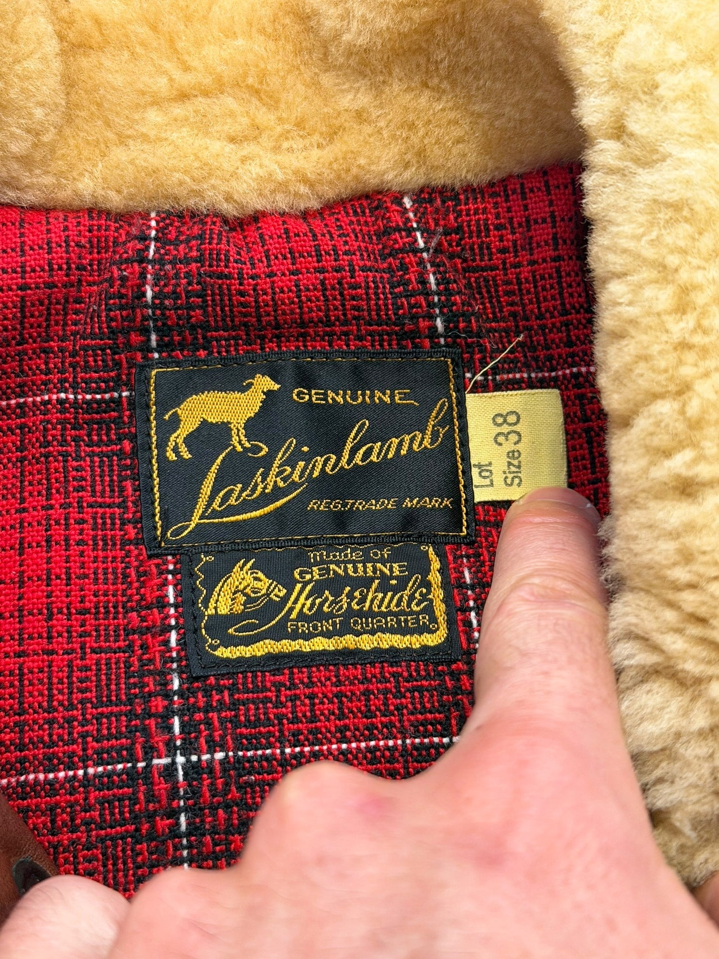 Laskinlamb Horsehide Grizzly Sherpa Re-Edition Jacket 1930’s