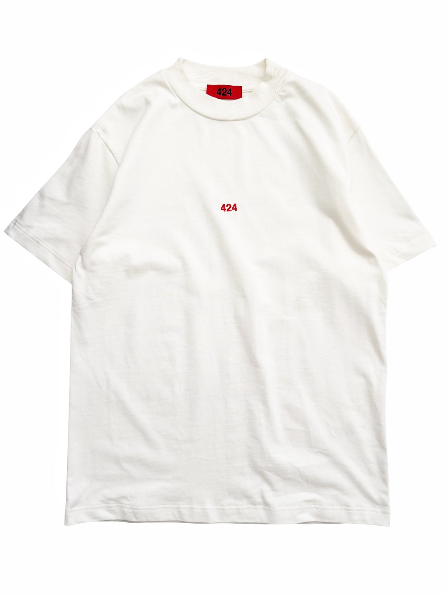 Center Embroidered Logo Heavy White Shirt