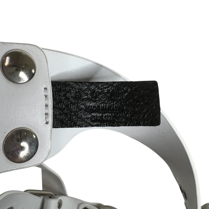 Bondage Chest Harness Leather White