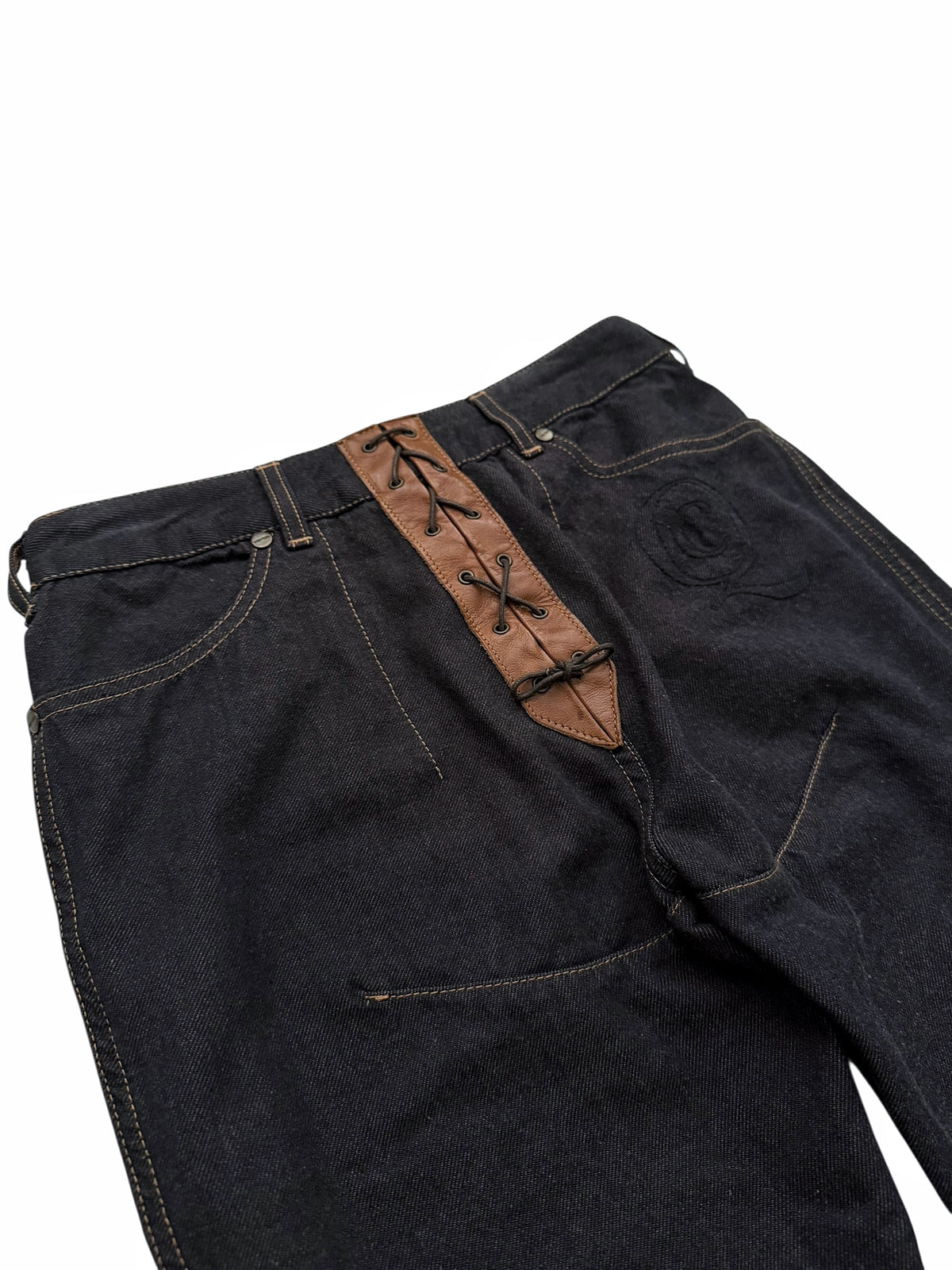 2002 Supercalifragilisticexpialidocious Lace Denim Flare Pants