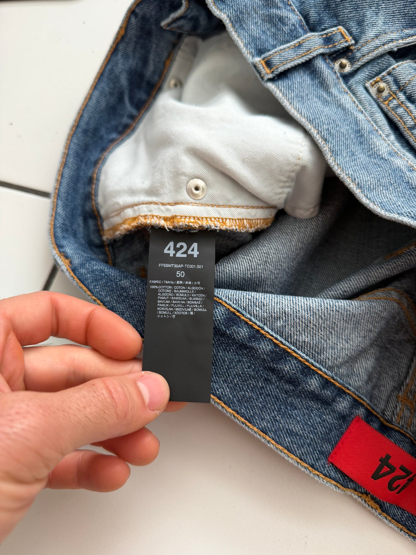 Blue 5 Pocket Denim Jeans Pants