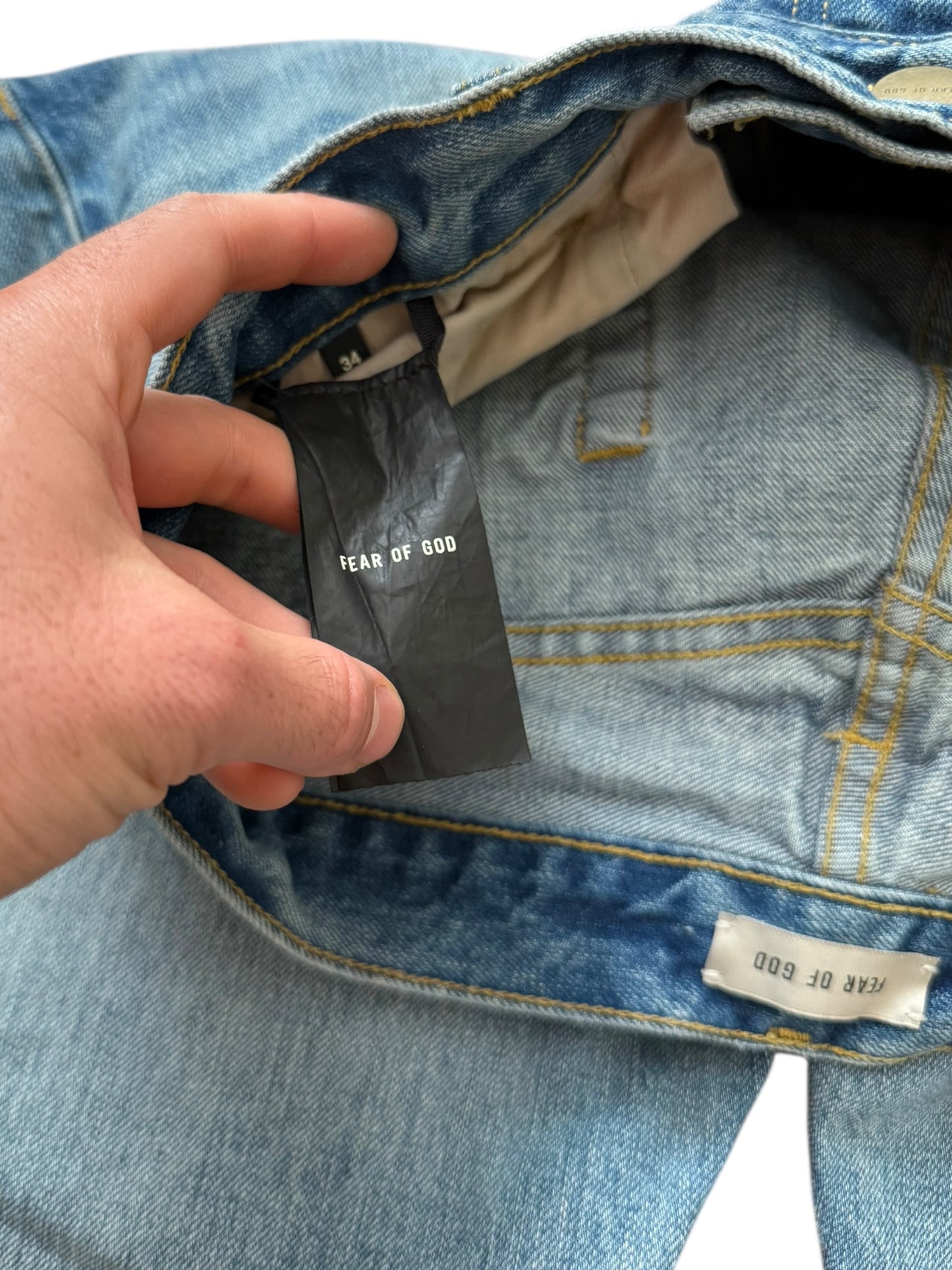 Distressed Holy Water Wash Denim