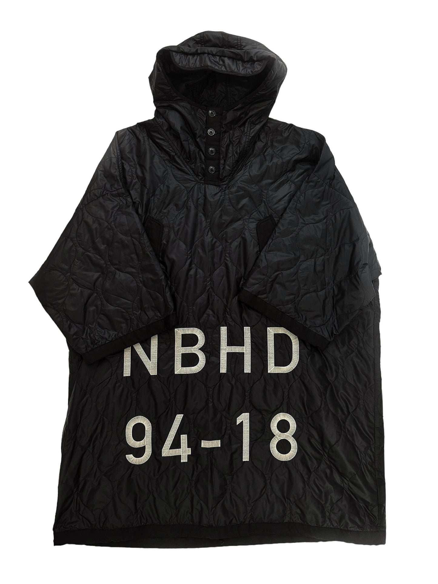 Kill the Death Quilted Poncho Parka