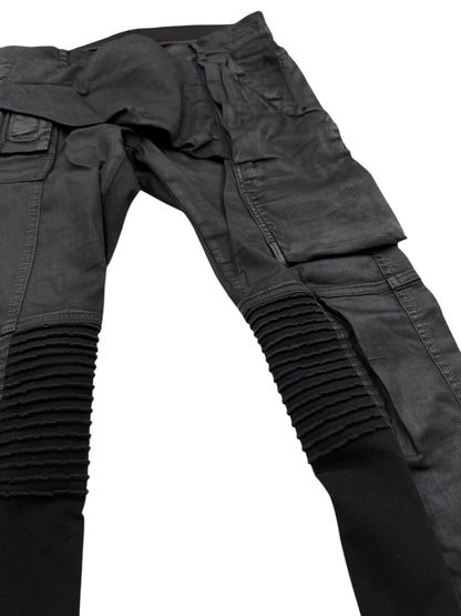 Black Waxed Memphis Biker Denim