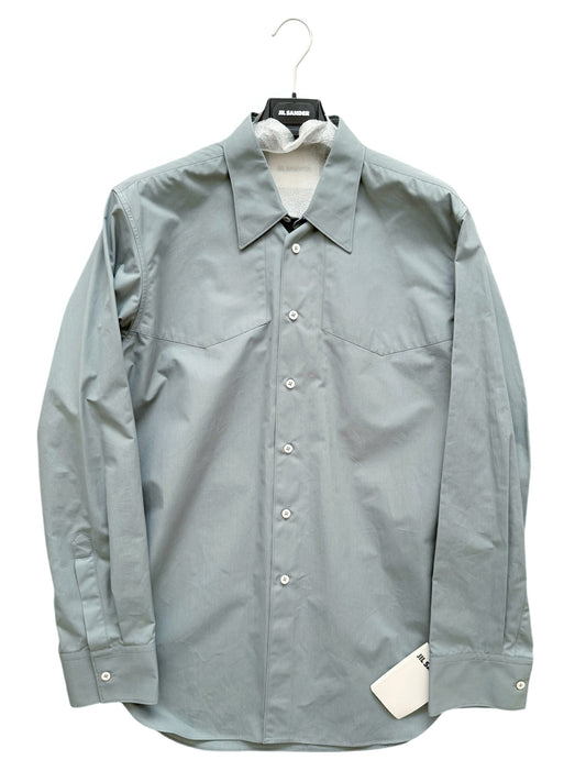 Crispy Poplin Grey Blue Shirt