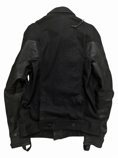 Tejana Horse Leather Trucker Parachute Jacket