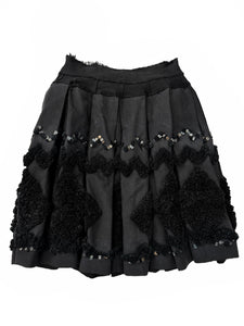 Black Label Chenille and Dangling Metal Skirt