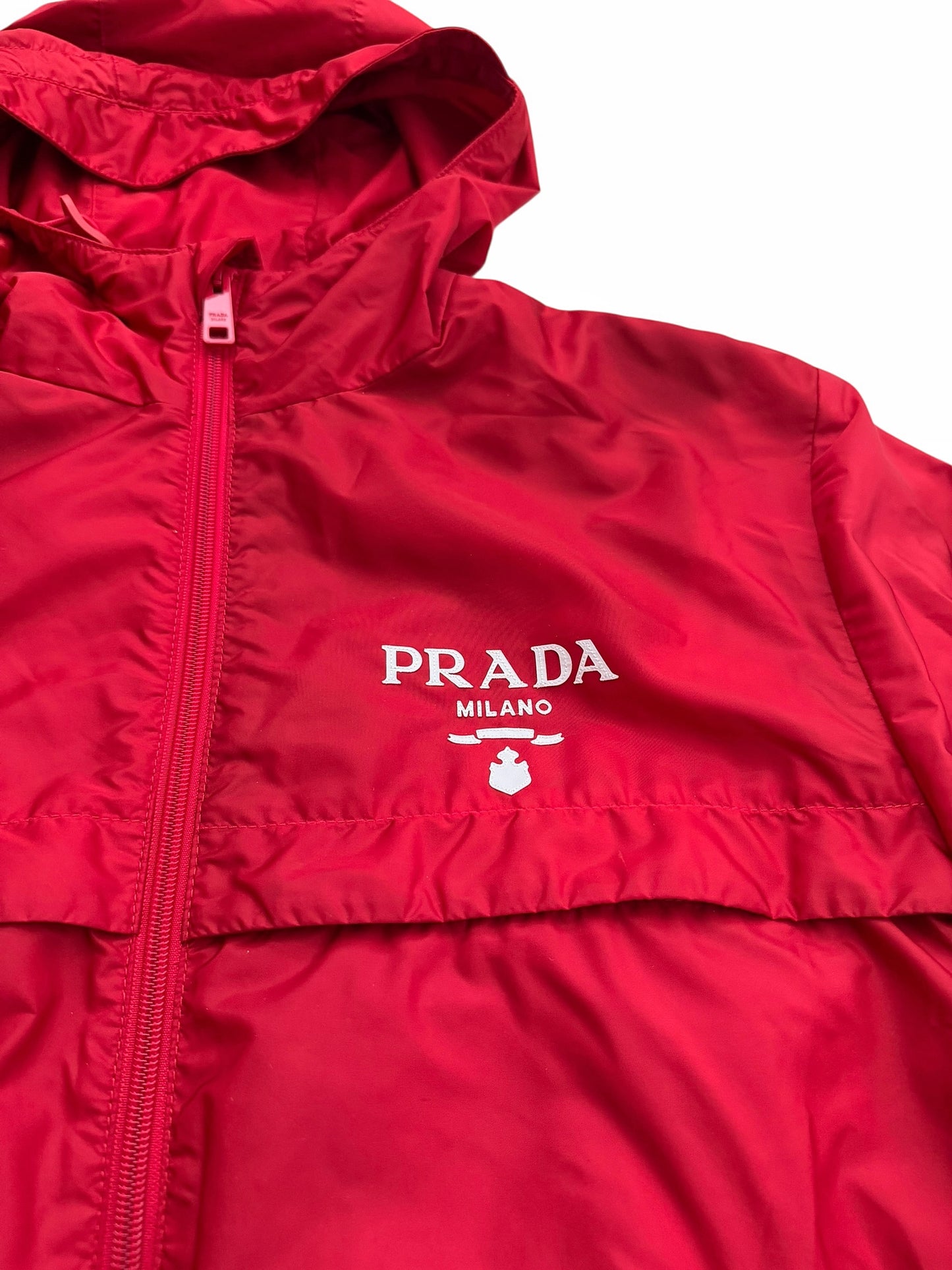 Red Re-Nylon Logo Windbreaker Zip Up