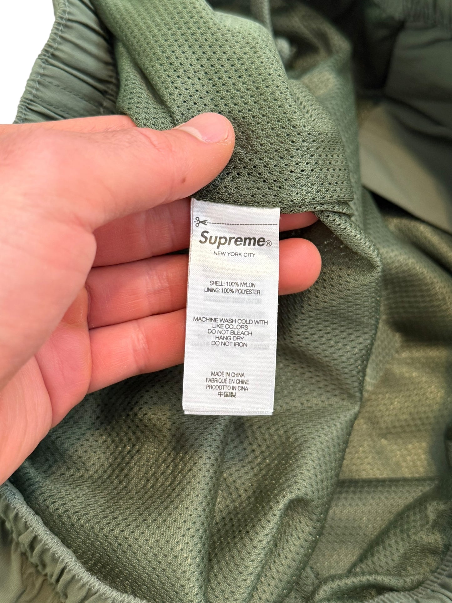 2023 Warmup Logo Zip Pants Olive