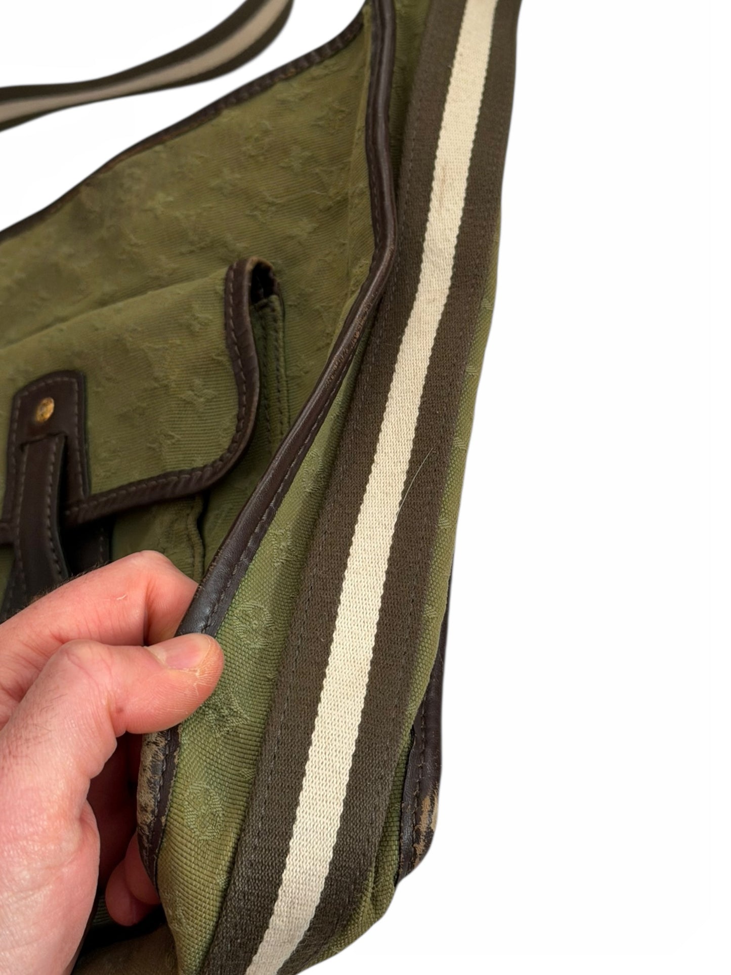 Denim Canvas Monogram Messenger