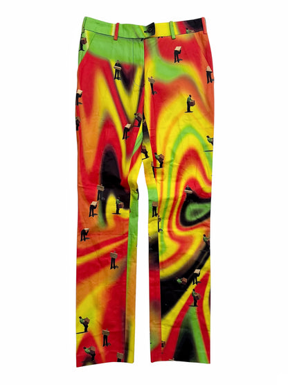 Box Man Psychedelic Print Pants