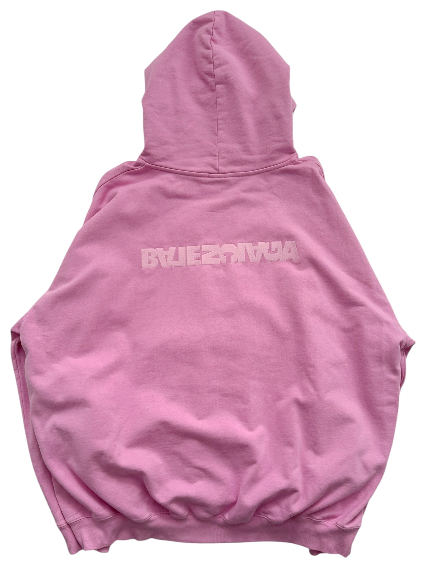 Pink Oversized Embroidered Hoodie