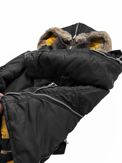 2003 Spiral Zip Fur Trim Cargo Parka