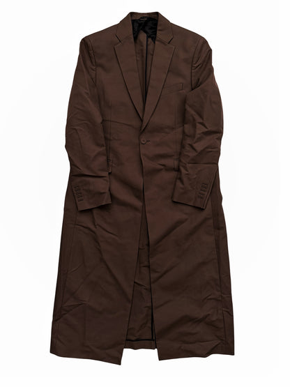 Brown Cotton Floor Maxi Coat