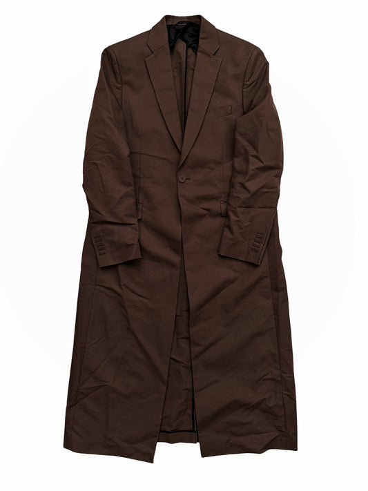 Brown Cotton Floor Maxi Coat