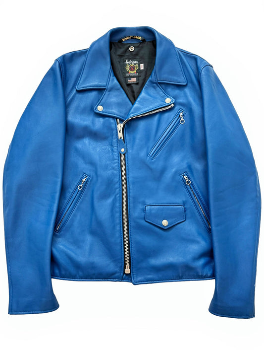 Blue Lambskin Double Biker (228US)