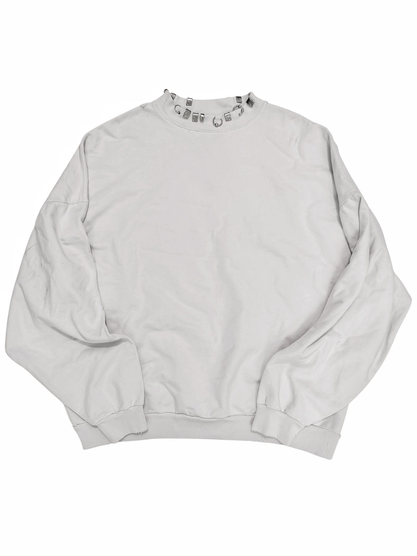 Pierced Metal Crewneck Sweatshirt