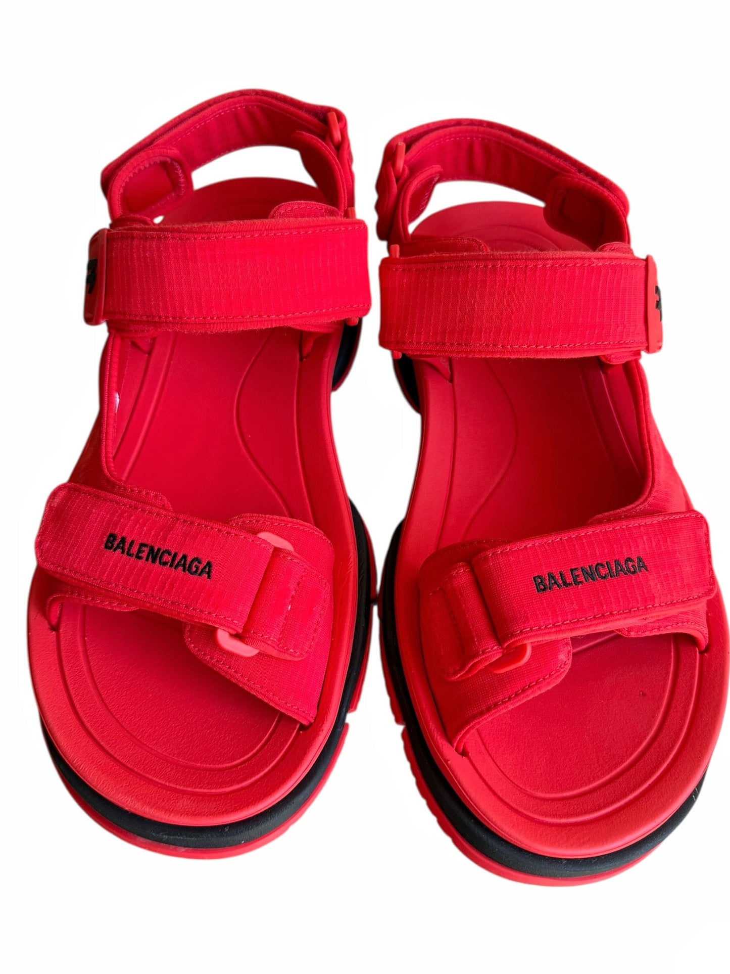 Tourist Strap Sandals Red/Black
