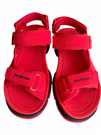 Tourist Strap Sandals Red/Black