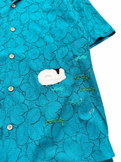 Summer Garden Embroidery Shirt