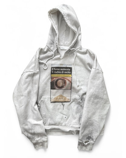 Italian Cigarette Blindness Distressed Hoodie