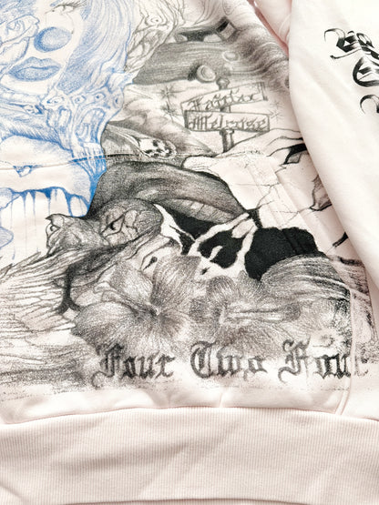 Valentina Graves Tattoo Art Hoodie Pink