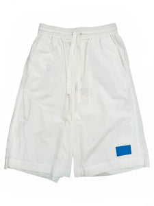 White Poplin Baggy Shorts