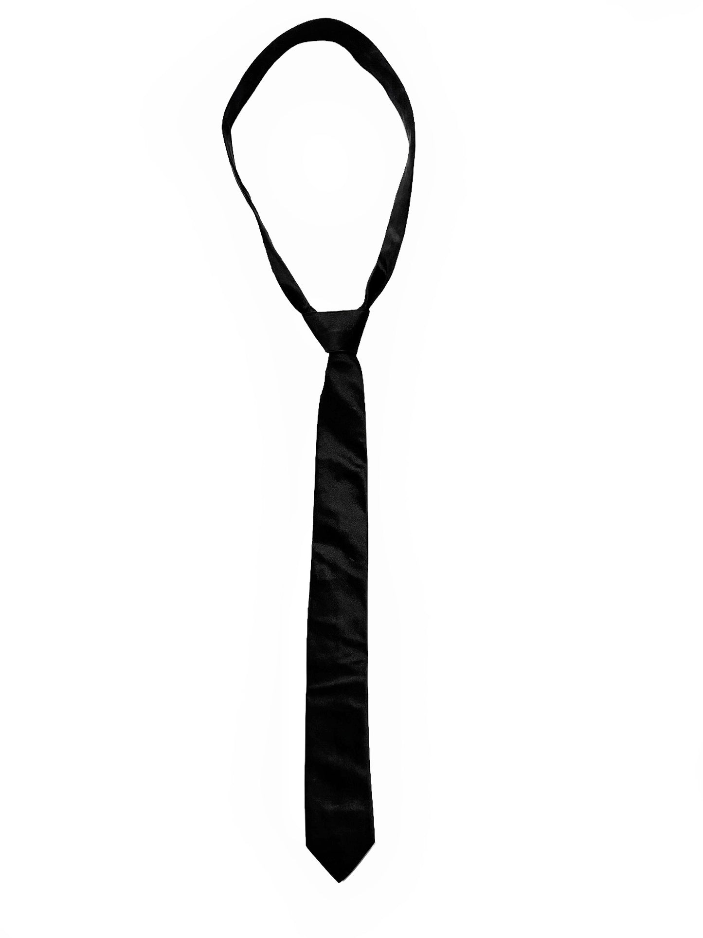 2019 Silk Thin Black Tie
