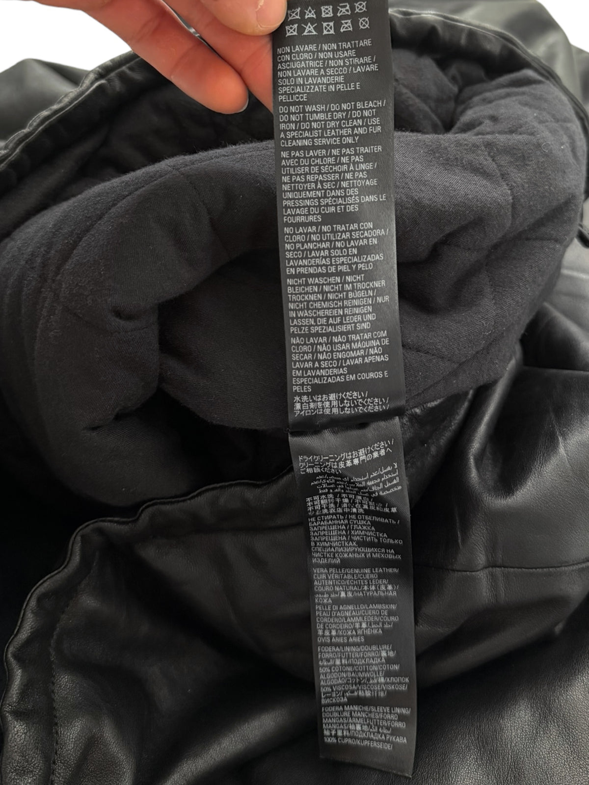 Leather Boxy Pullover Hoodie