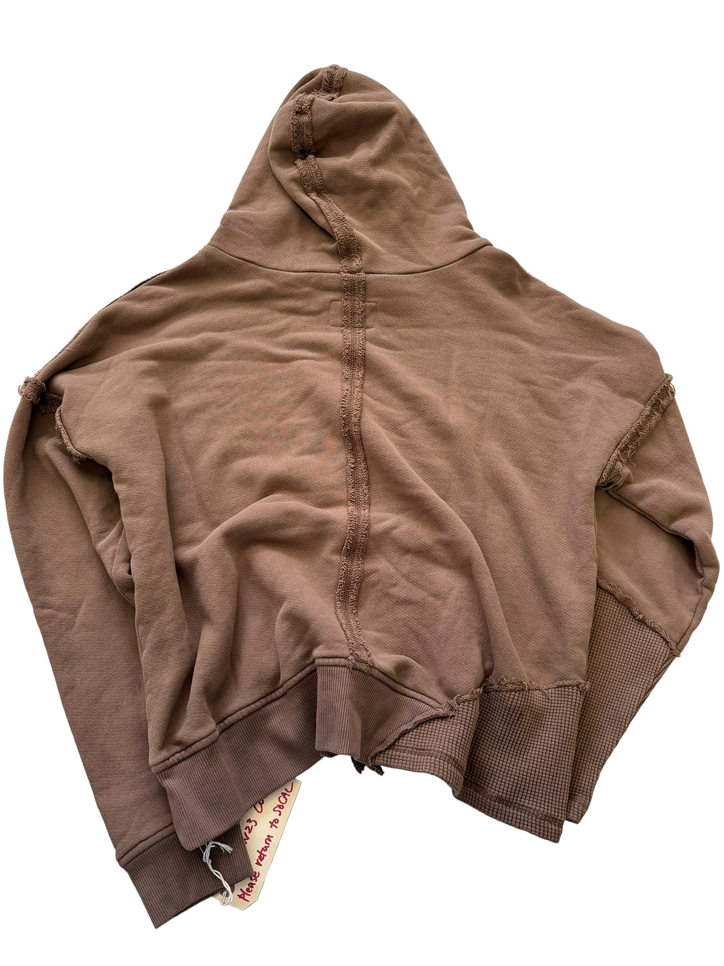 Sample Cocoa Brown Distressed Hoodie