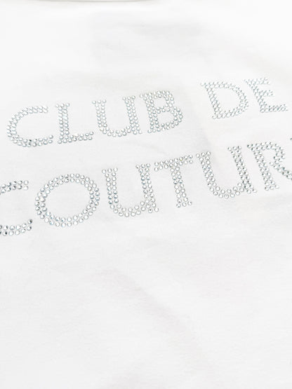 Couture Crystal Logo Baby Shirt Crop Top