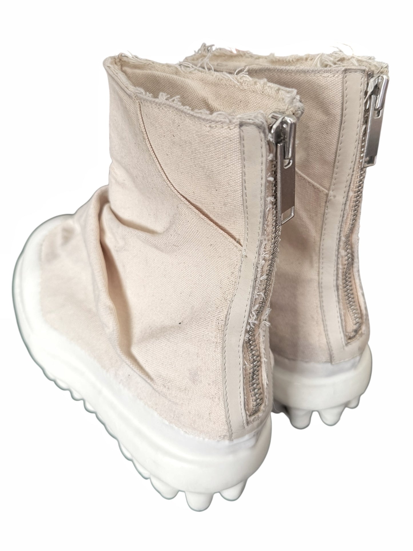 Distressed Canvas Drip Marathon Miner Boot