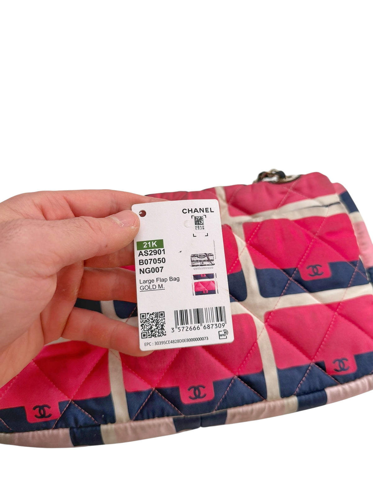 Jumbo CC Graphic Fade Print Flap Bag