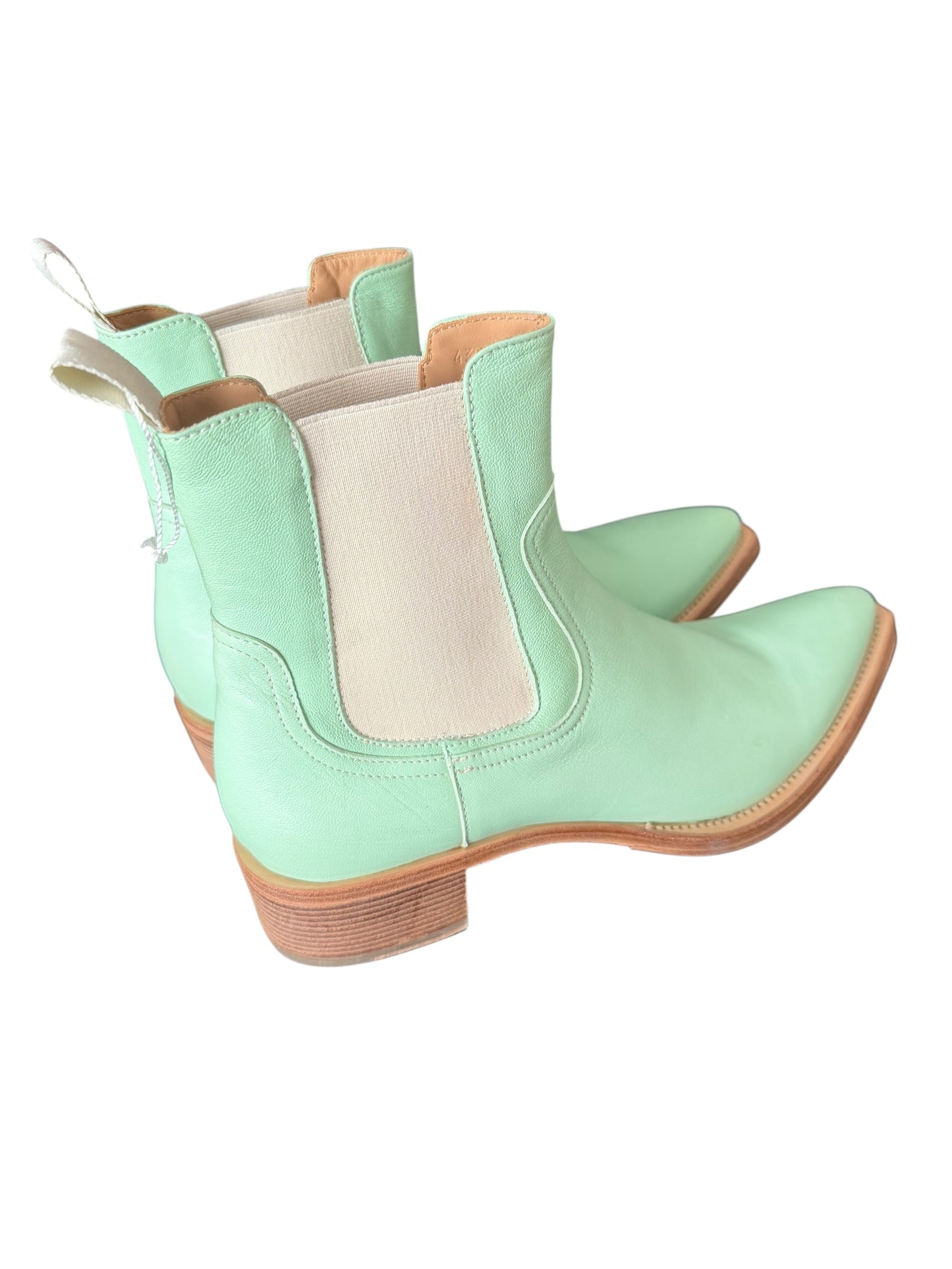 Mint Leather Cowboy Chelsea Boot