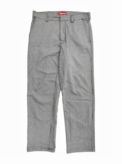 White Houndstooth Work Pant