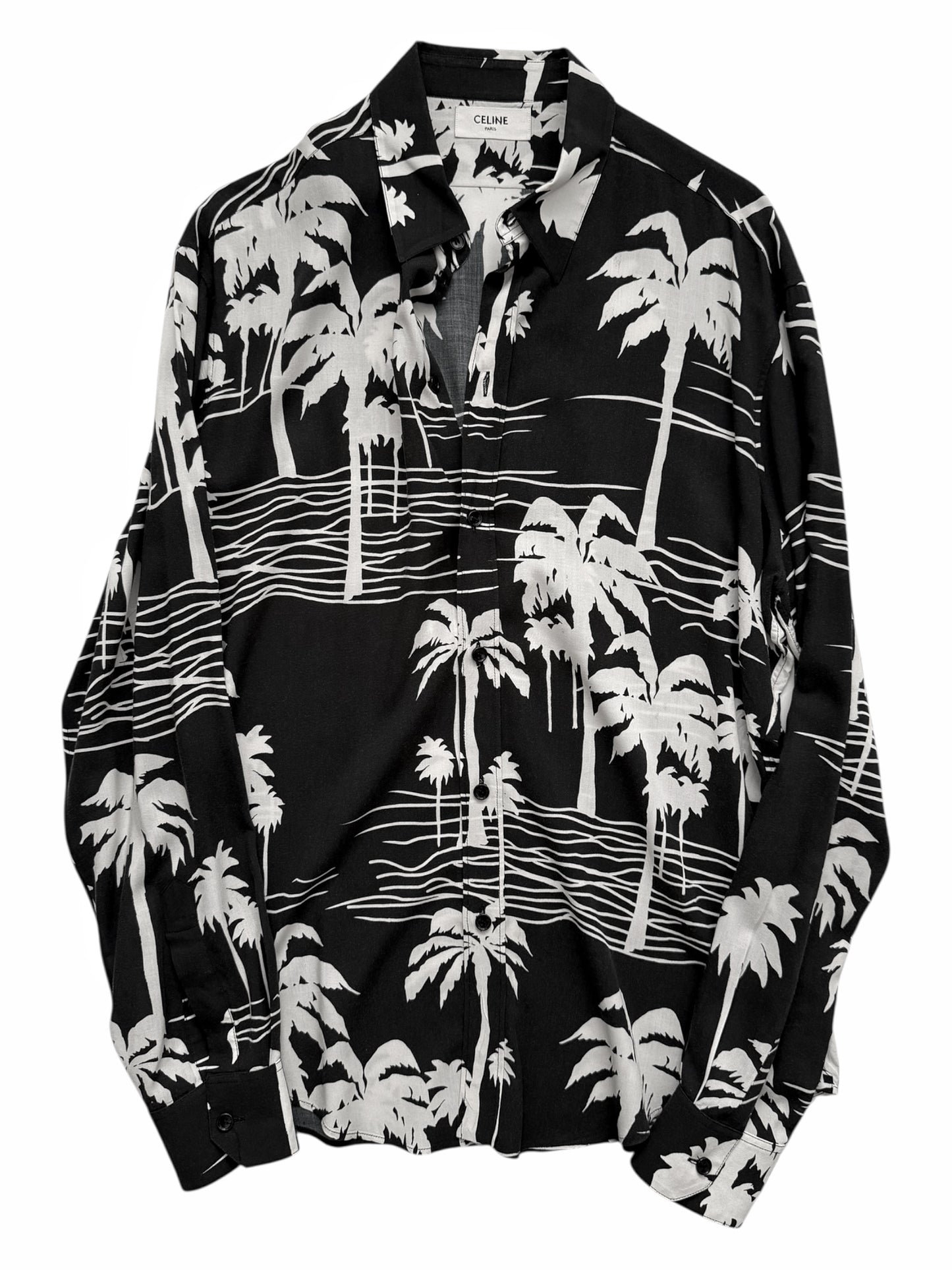 Viscose Palm Tree Long Sleeve Shirt