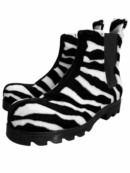 Zebra Pony Hair Chelsea Boot