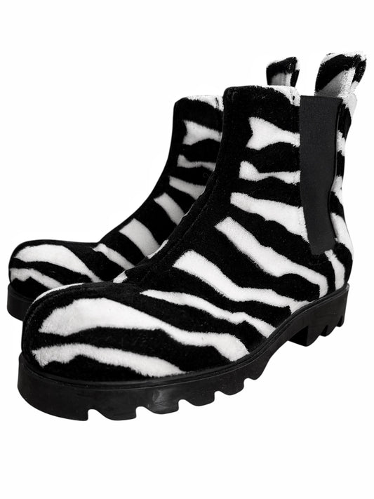 Zebra Pony Hair Chelsea Boot