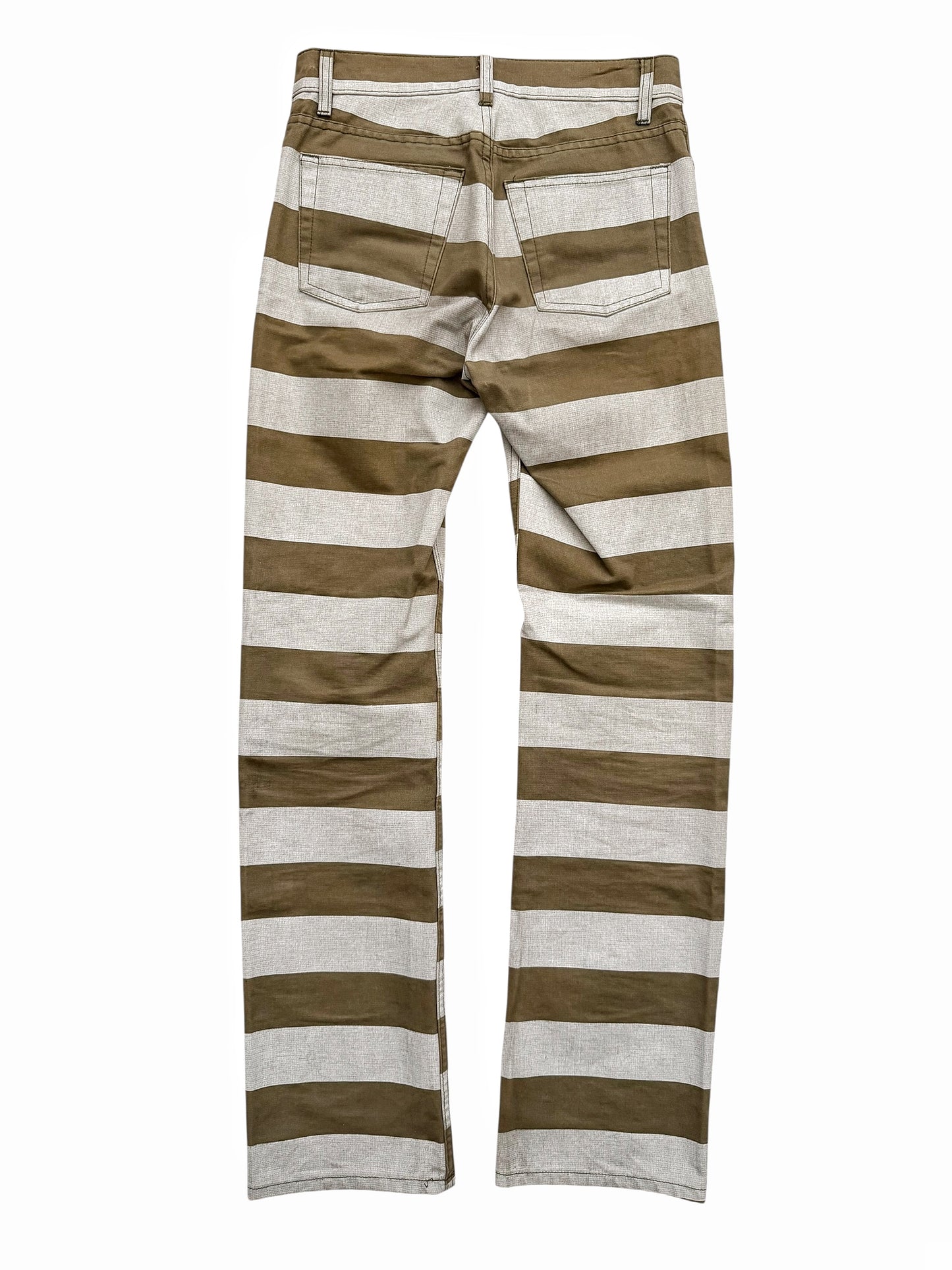 1999 Prisoner Striped Denim Pants