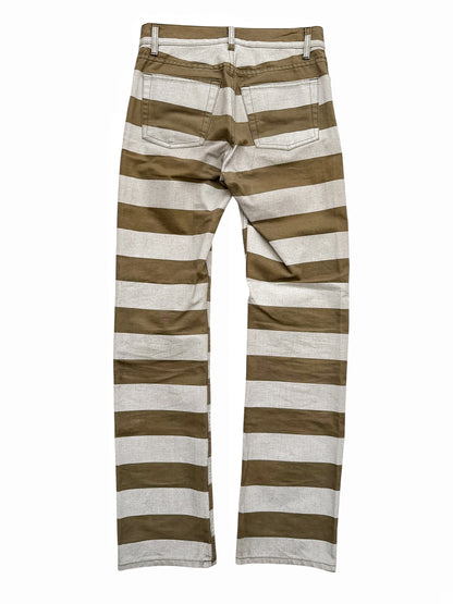 1999 Prisoner Striped Denim Pants