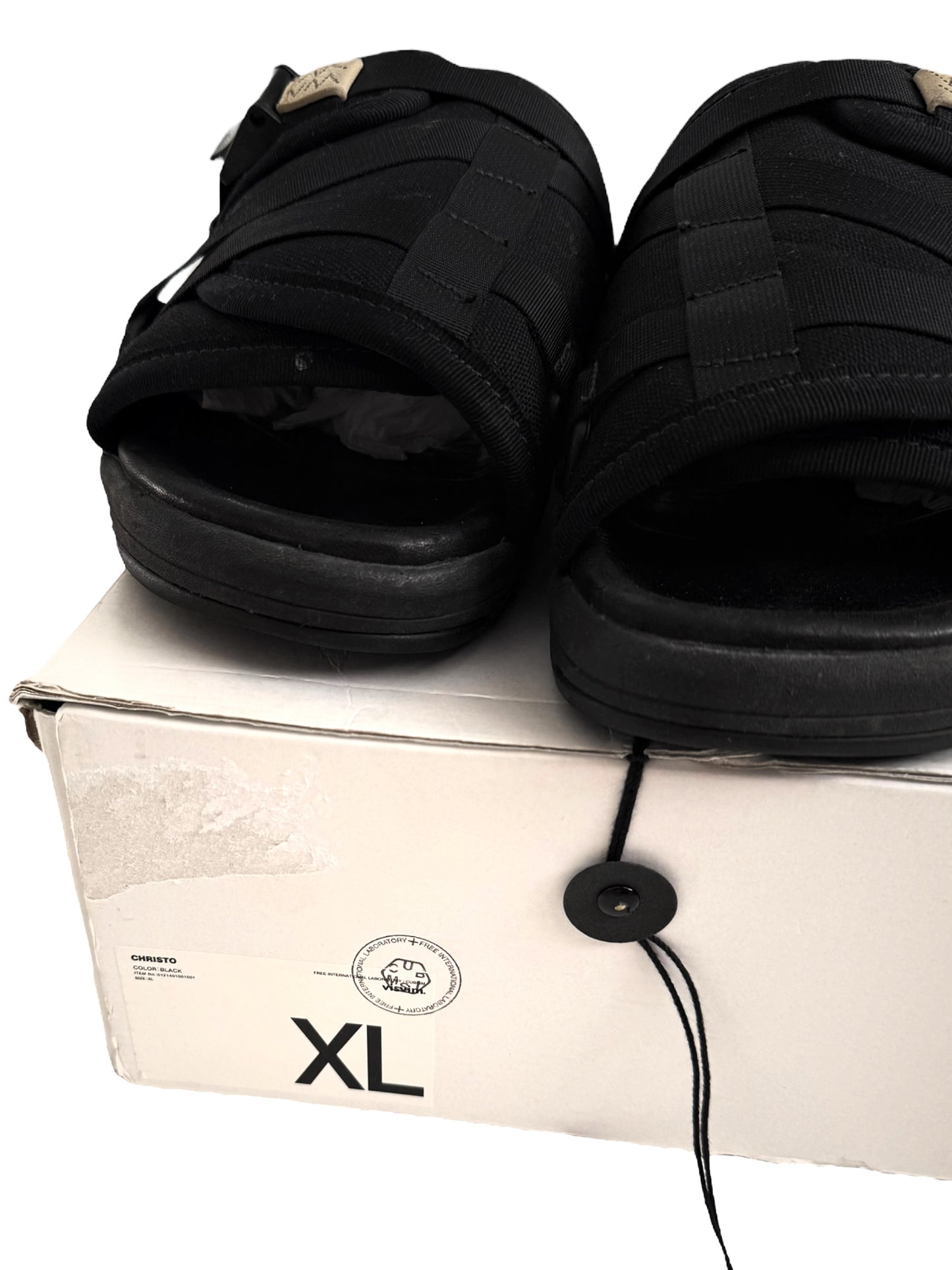 XL All Black Christo Slides