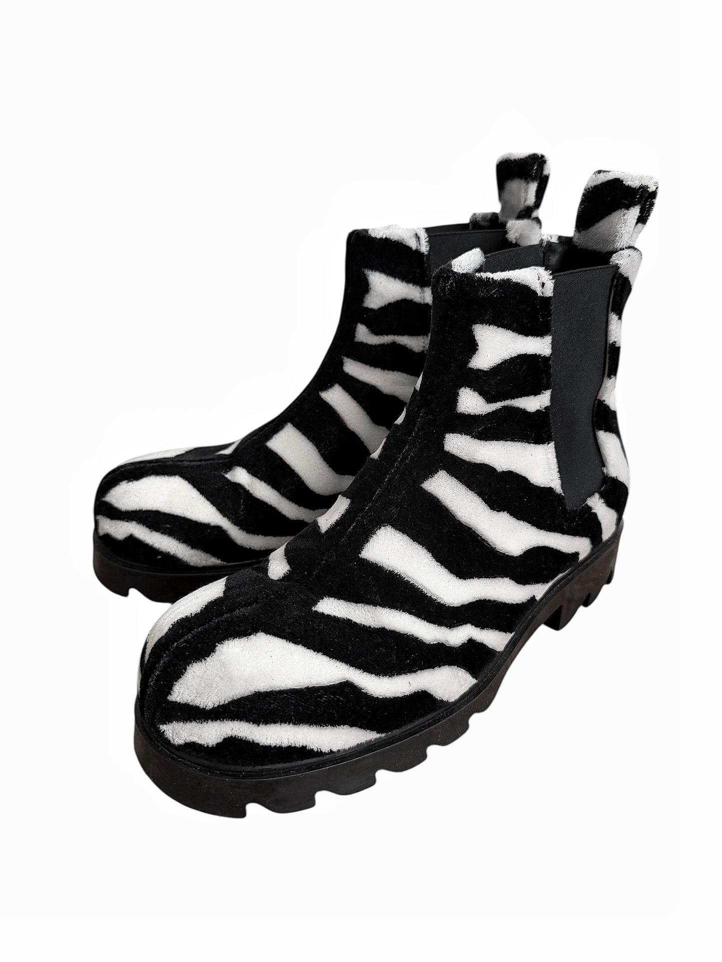 Zebra Pony Hair Chelsea Boot