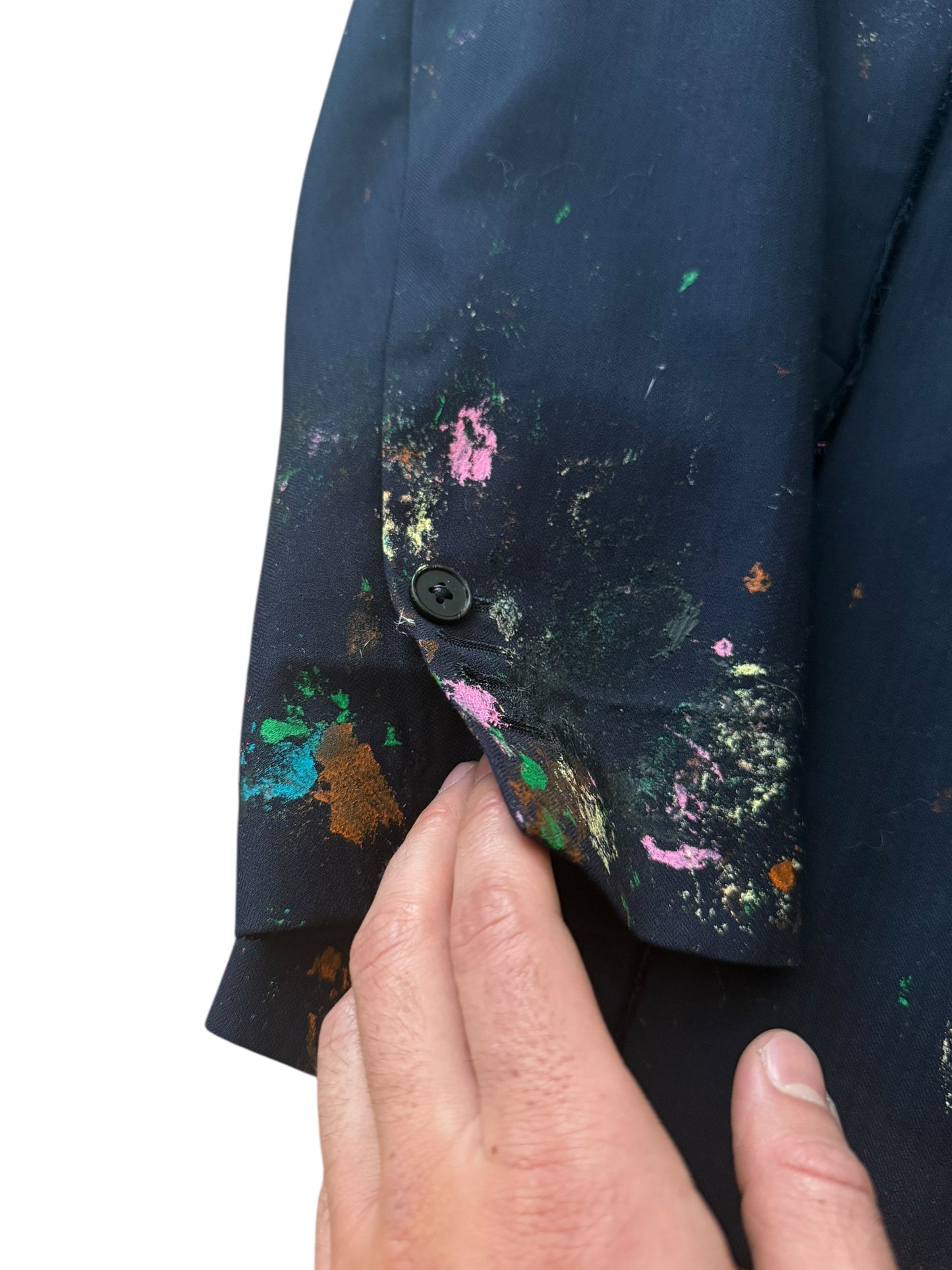 Painted Deconstructed Blazer Jacket