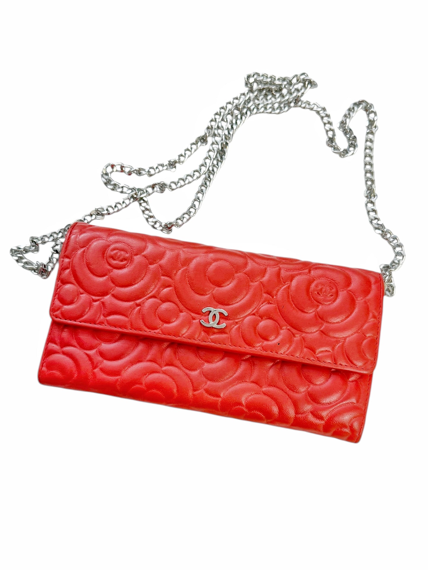 2016 Camellia Leather Chain Bag/Wallet