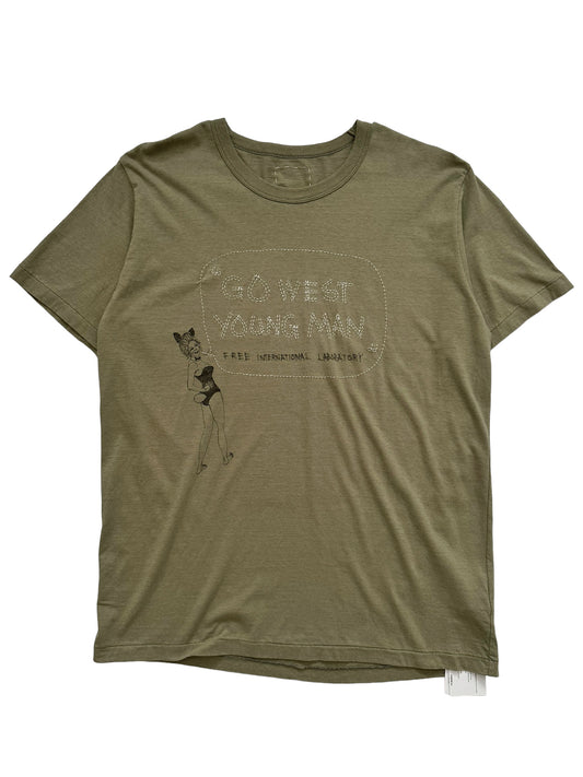 Go West Young Man Olive Shirt