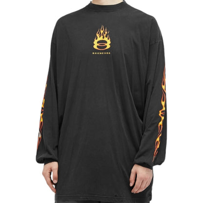 2024 Vintage Distressed Flame Longsleeve Shirt