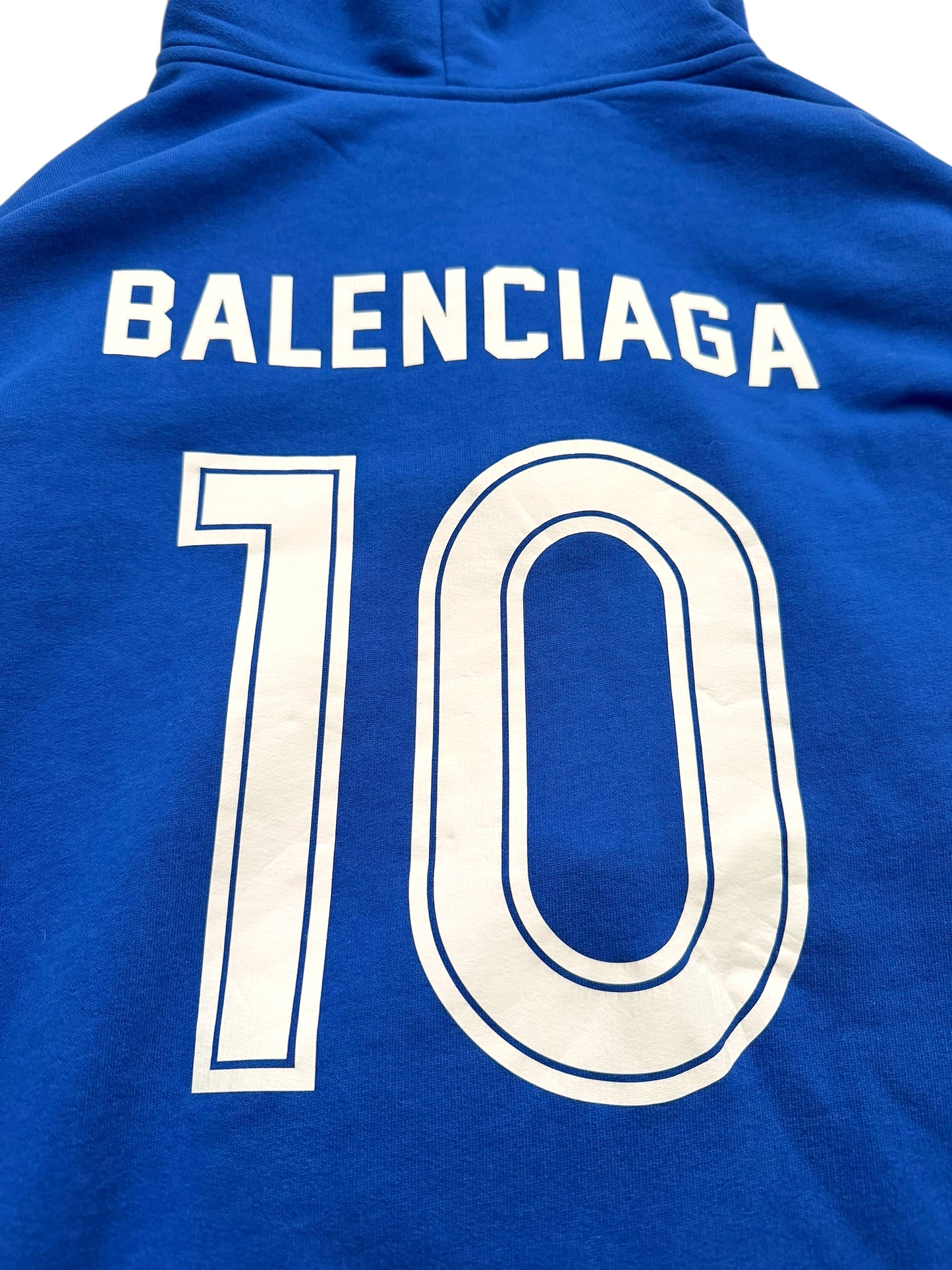 Soccer Crest Football Logo Hoodie Blue