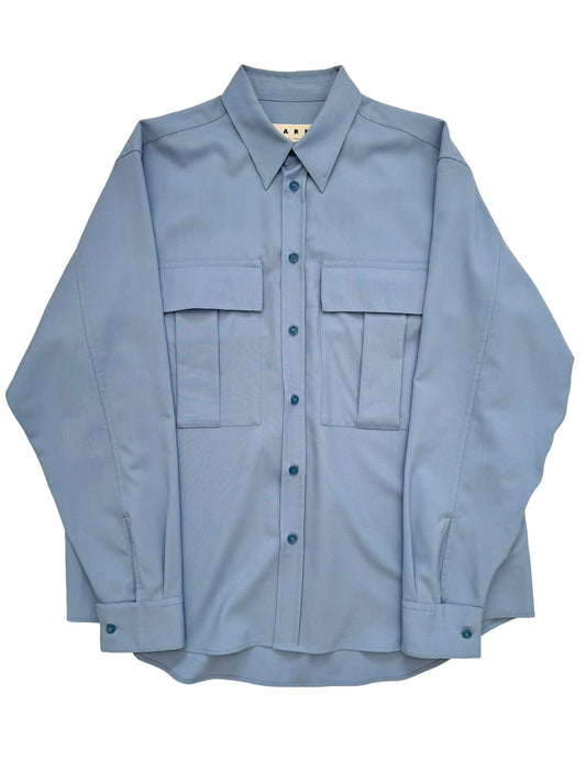 Lightweight Wool Drape Shirt