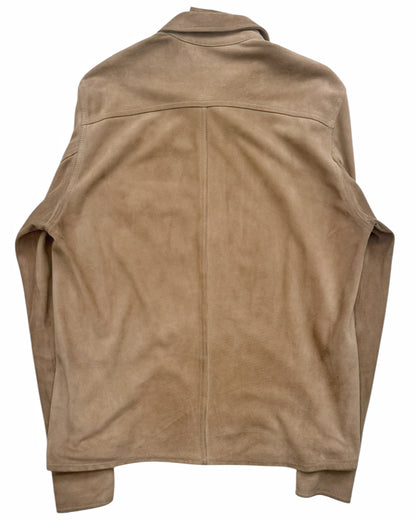 Goatskin Leather Shirt Jacket